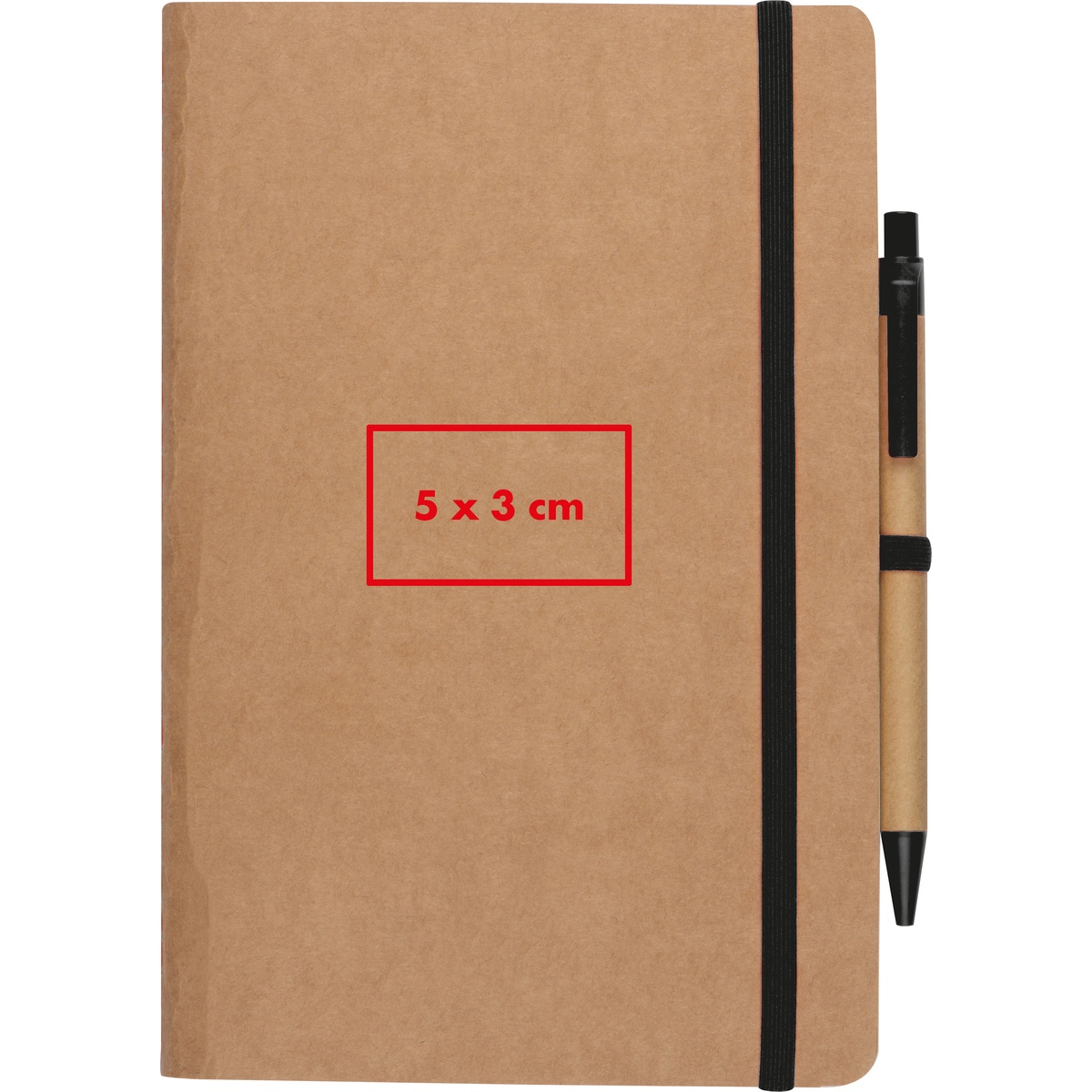 Auf der Vorderseite (5 x 3 cm)