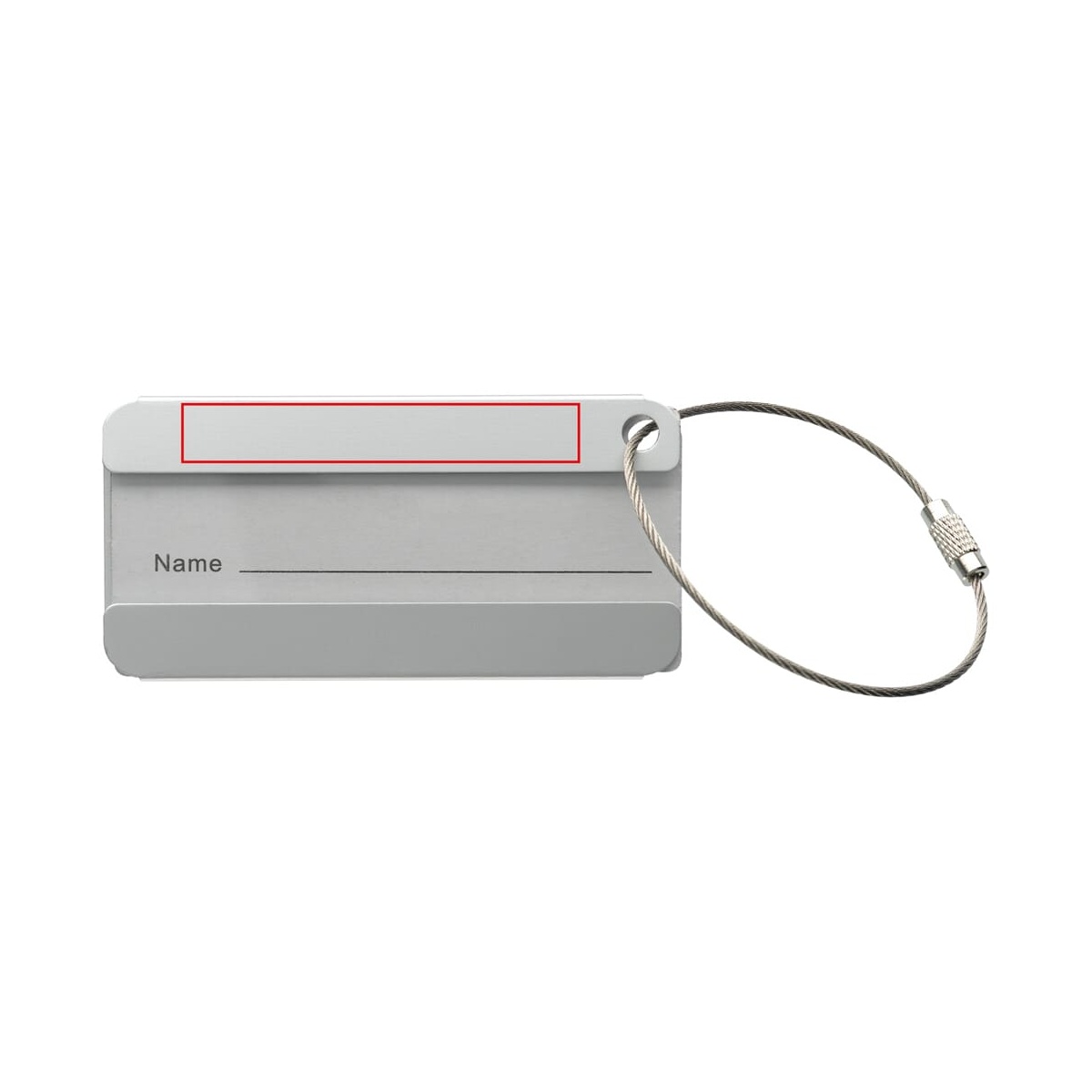 Vorderseite mit Namensschild oben (8 x 55 mm)