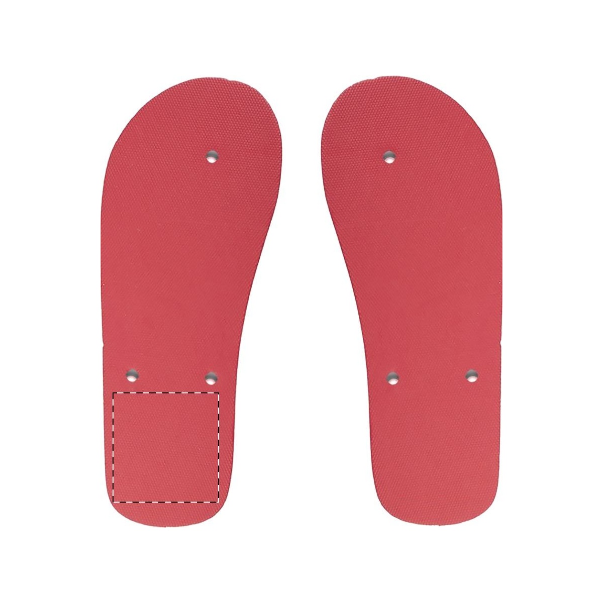 Linke Sohle - unter der Ferse (4 x 4 cm)