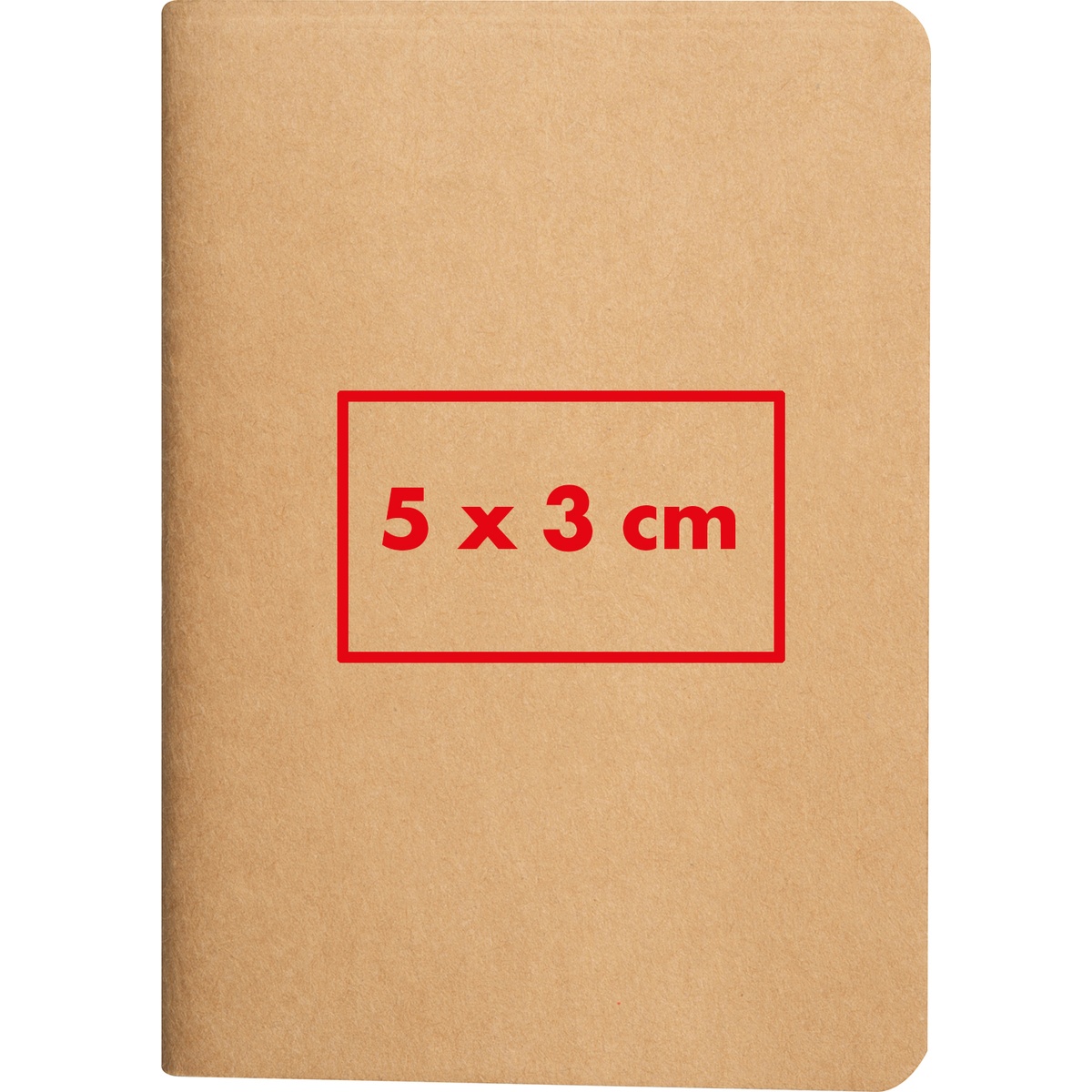 Auf der Vorderseite (5 x 3 cm)