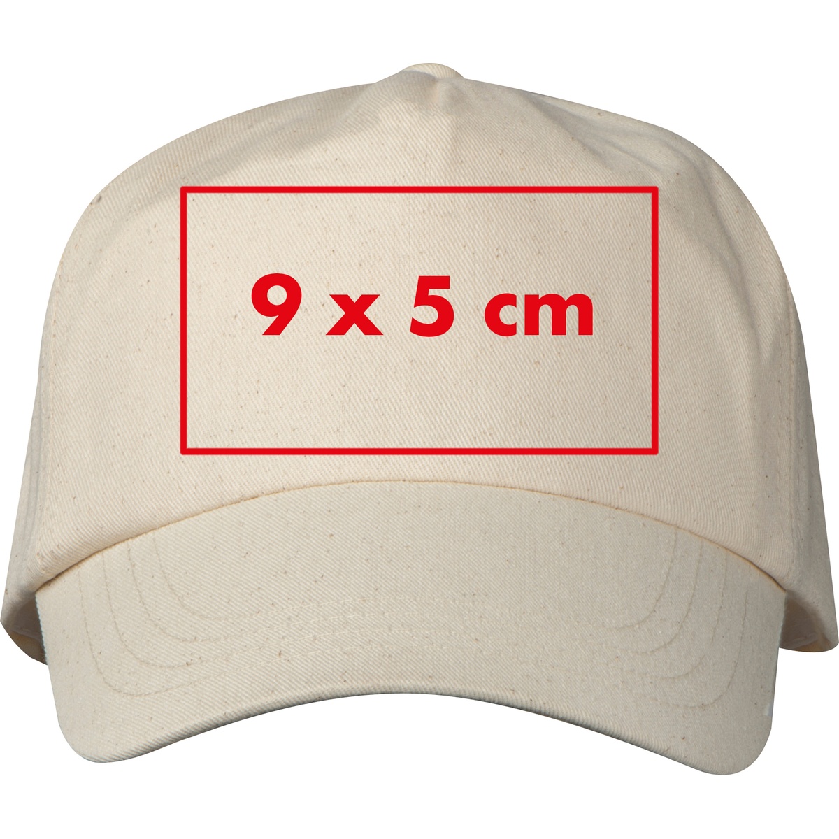 Mittig auf die Stirn (9 x 5 cm)