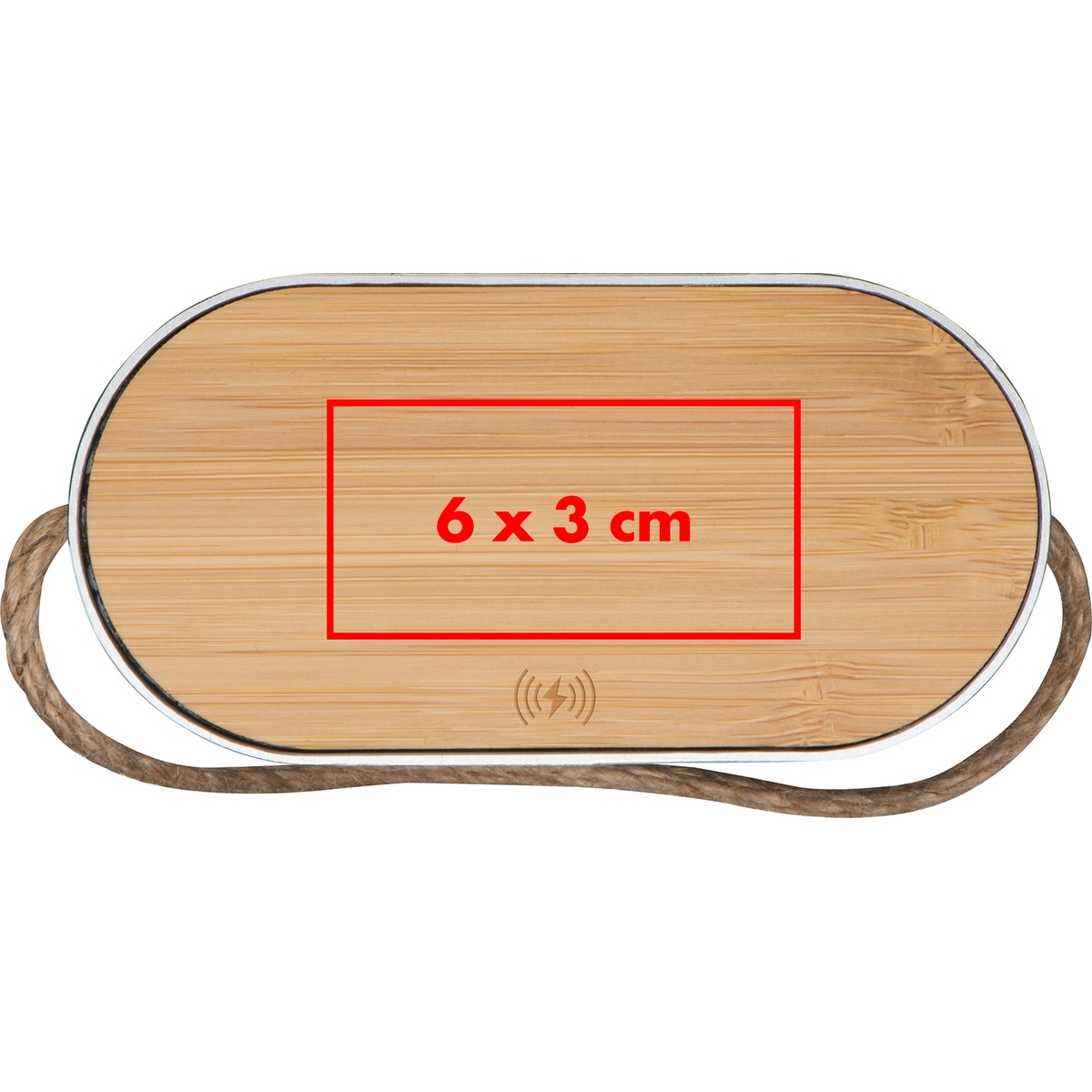 Auf der Holzoberfläche (6 x 3 cm)