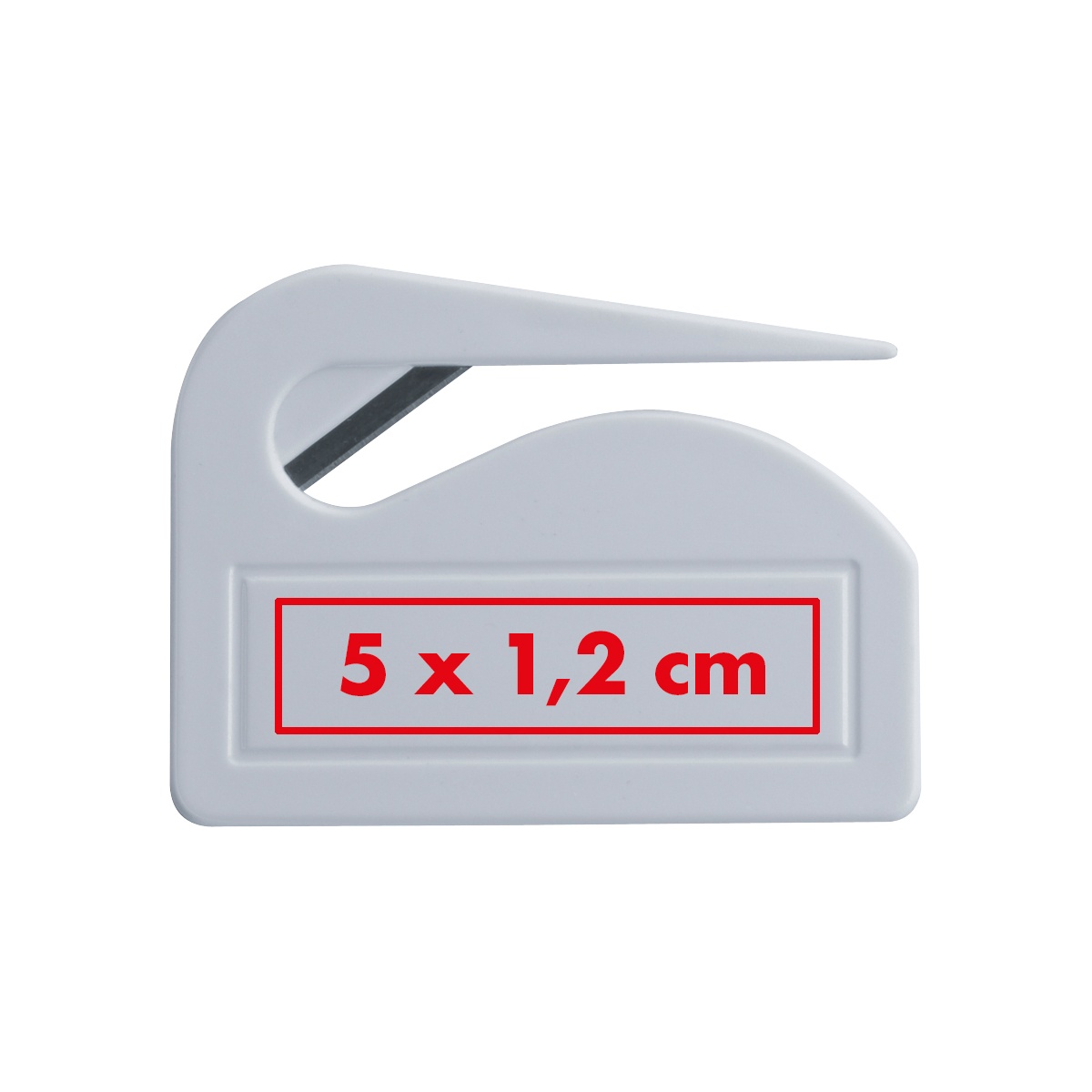 Auf der Vorderseite (5 x 1,2 cm)