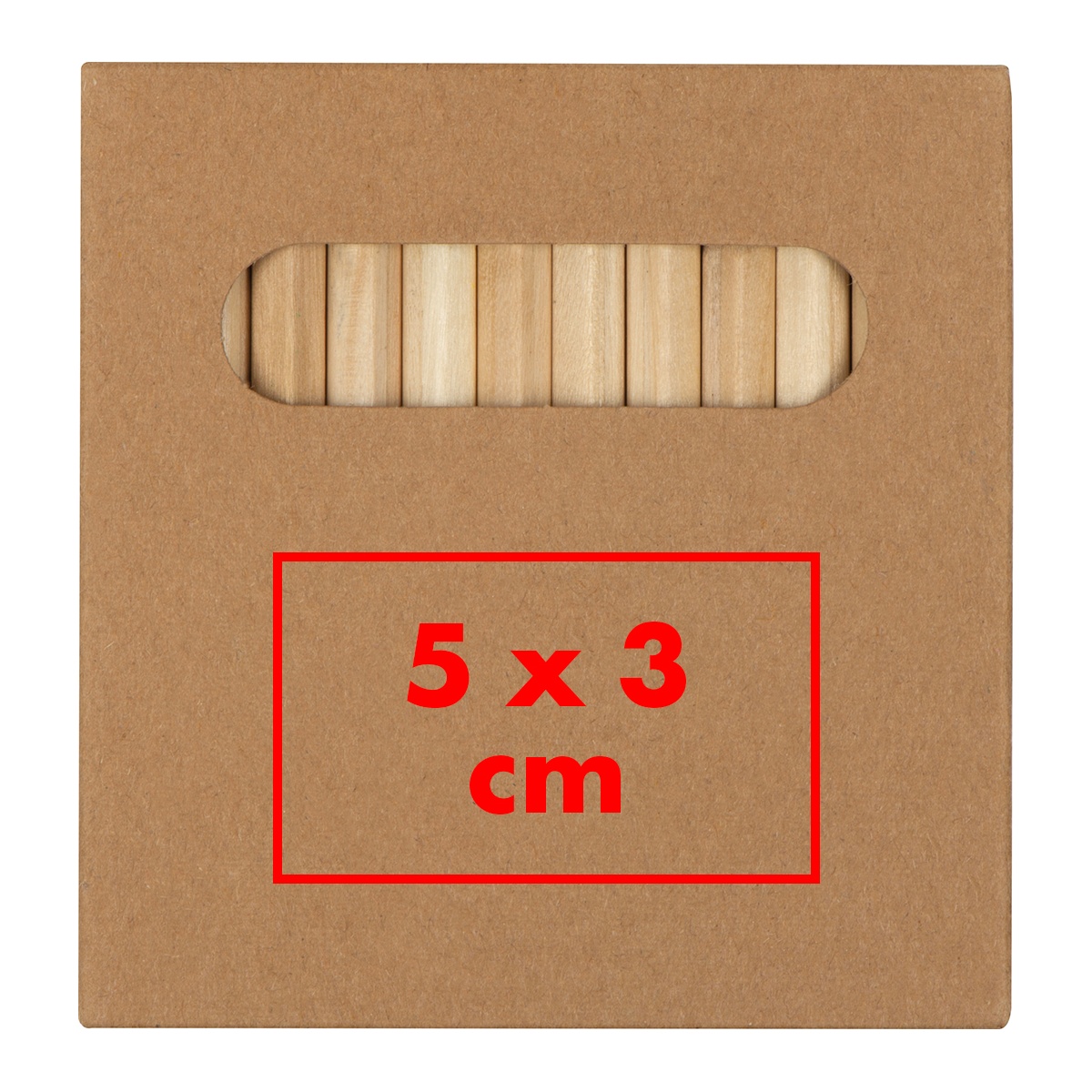 Auf der Vorderseite (5 x 3 cm)