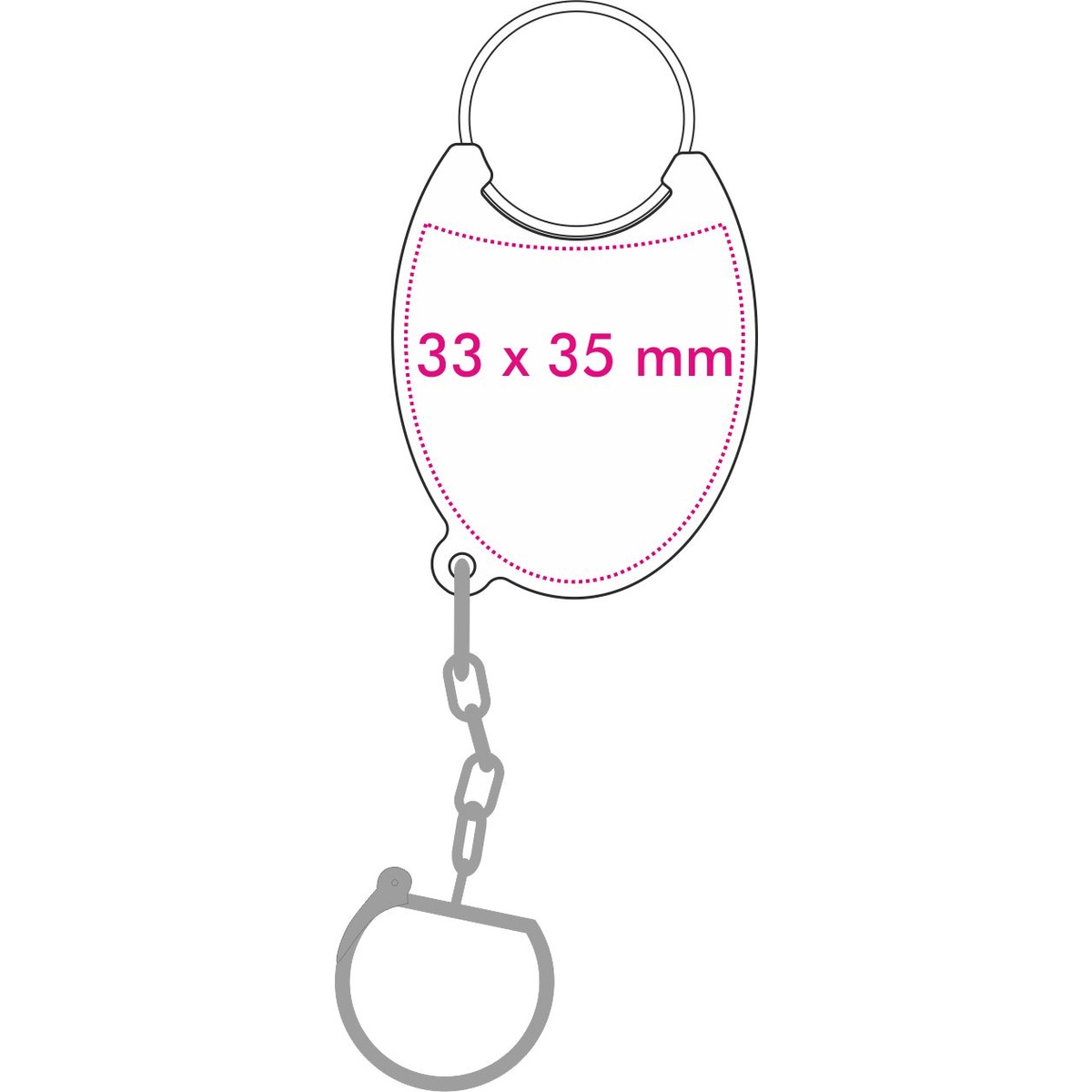 Halter Rückseite (3,3 x 3,5 cm)