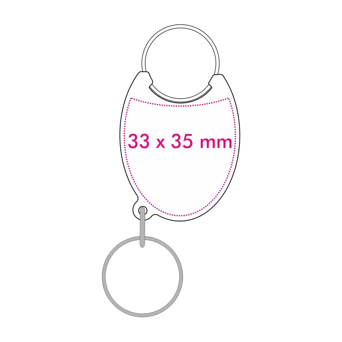 Halter Rückseite (3,3 x 2,5 cm)