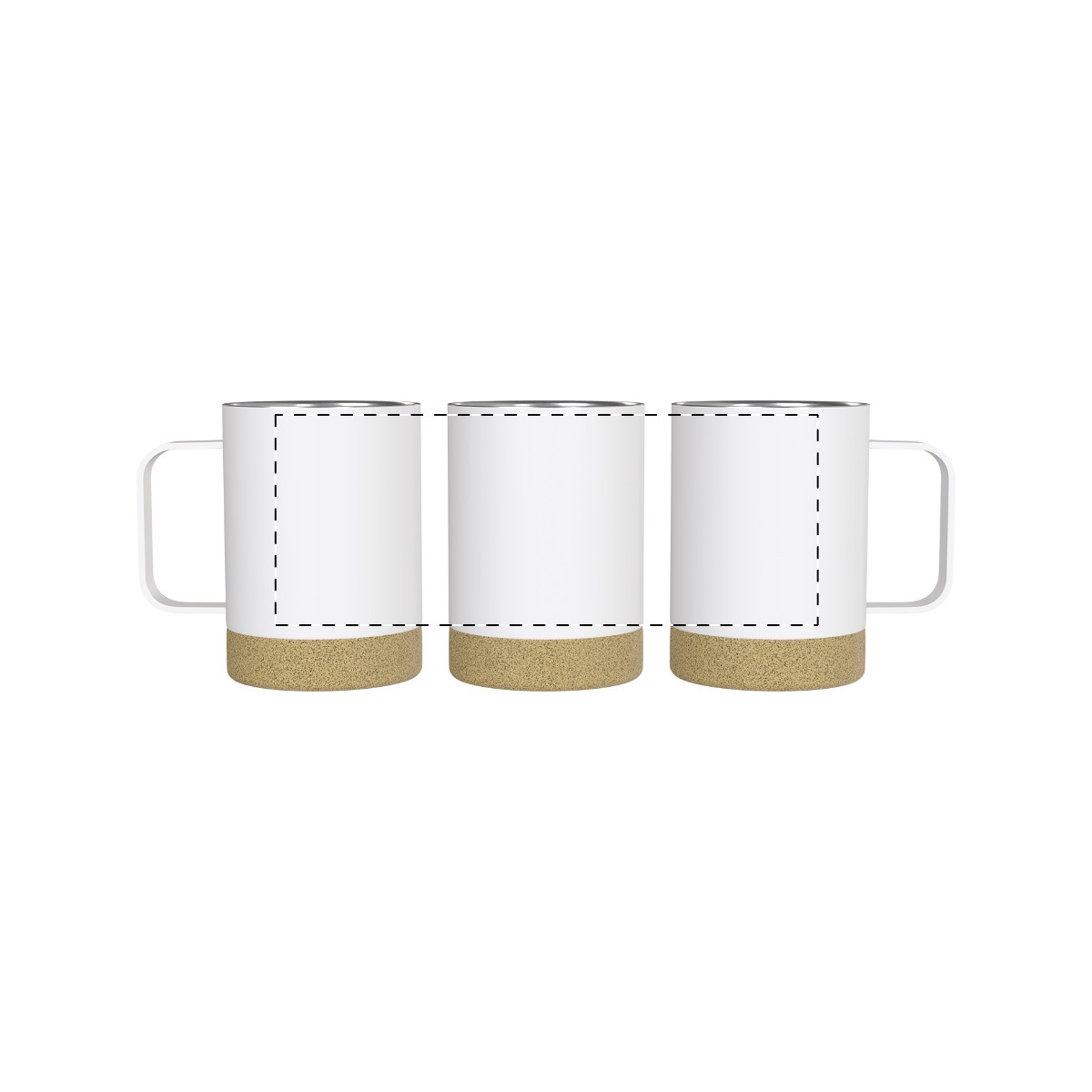 auf dem Henkel gegenüberliegenden Seite (13,4 x 6,5 cm)