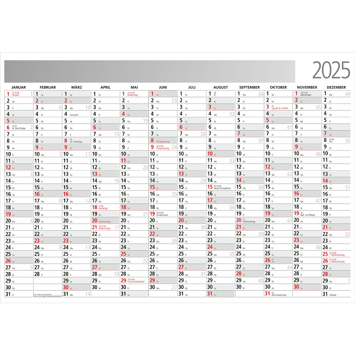 am Kopf links (68,9 x 5,3 cm)