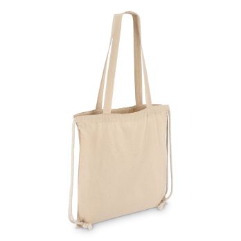 Baumwoll-Tragetasche mit Kordelzug OEKO-TEX® 38 x 42cm 140g/m²