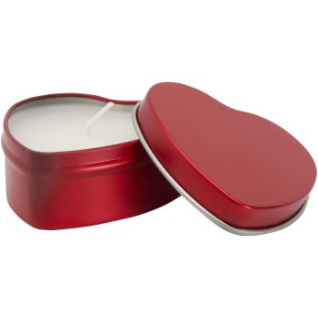 Blissful Herzförmige Zinnkerze mit Vanille Duft