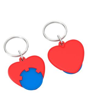 Chiphalter mit 1 €-Chip und Ring "Herz"