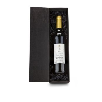 Geschenkset: Rotwein im schwarzen Geschenkkarton