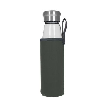 Glasflasche mit Hülle "Life"