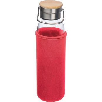 Glasflasche mit Neoprenüberzug, 600ml