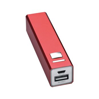 Powerbank 2.200 mAh aus Metall, inkl. Ladekabel