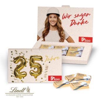 Präsentbox Business mit Lindt Schokotäfelchen