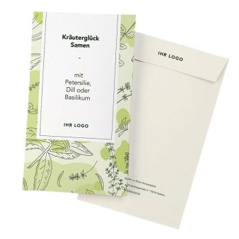 Samenbriefchen Kräuterglück individuell bedruckt