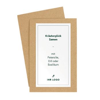Samenbriefchen Kräuterglück mit Label
