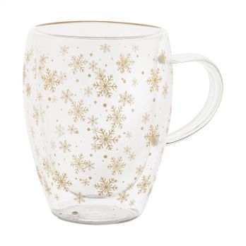 Snostro Weihnachts-Thermobecher aus Glas