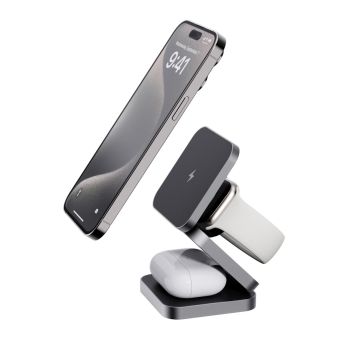 Terra faltbares 3-in-1 15W Charger aus RCS rec. Aluminium