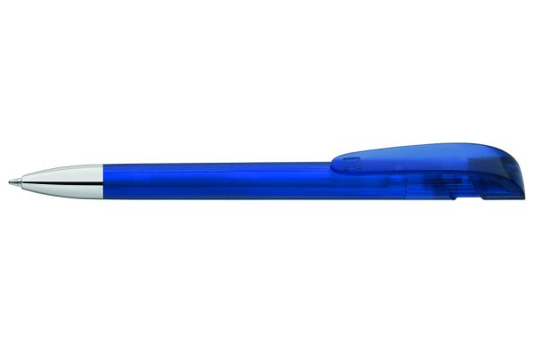 UMA/Druckkugelschreiber YES transparent SI, dunkelblau