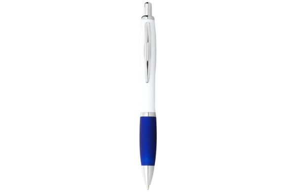 Nash Kugelschreiber weiß mit farbigem Griff - weiss, royalblau 