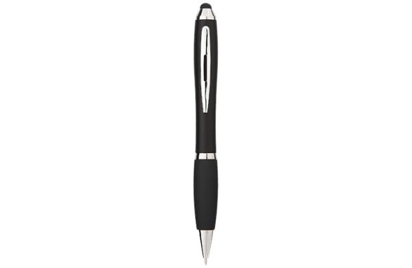 Nash Stylus bunter Kugelschreiber mit schwarzem Griff - schwarz 