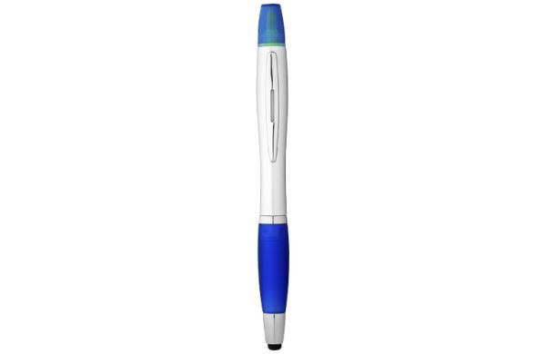 Nash Stylus Kugelschreiber und Marker - silber, royalblau 