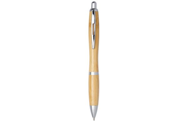 Nash Kugelschreiber aus Bambus - natur, silber 