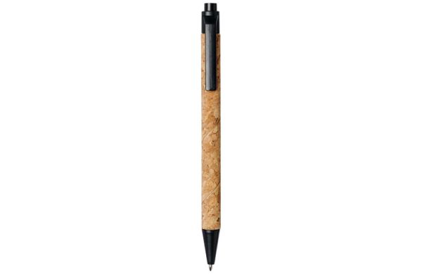 Midar Kugelschreiber aus Kork und Weizenstroh - natur, schwarz 