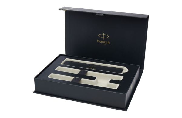 Parker IM achromatisches Kugelschreiber- und Tintenroller-Set mit Geschenkbox - schwarz 