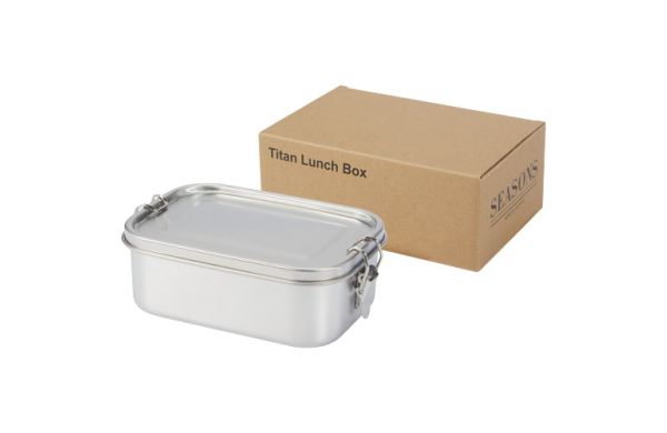 Titan Lunchbox aus recyceltem Edelstahl - silber 