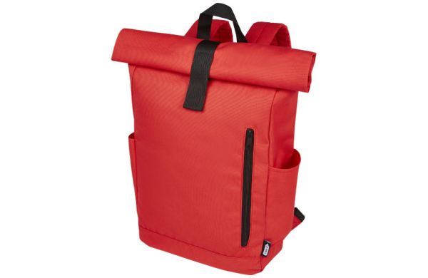 Byron 15,6" GRS RPET Roll-Top Rucksack 18 L - rot 