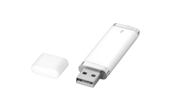Flat 4 GB USB-Stick - weiss 