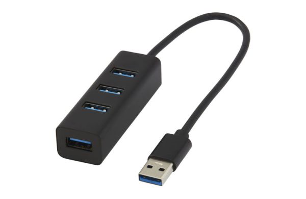 ADAPT USB 3.0-Hub aus Aluminium - schwarz 