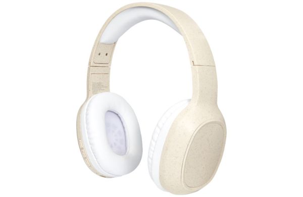 Riff Weizenstroh-Bluetooth®-Kopfhörer mit Mikrofon - beige 