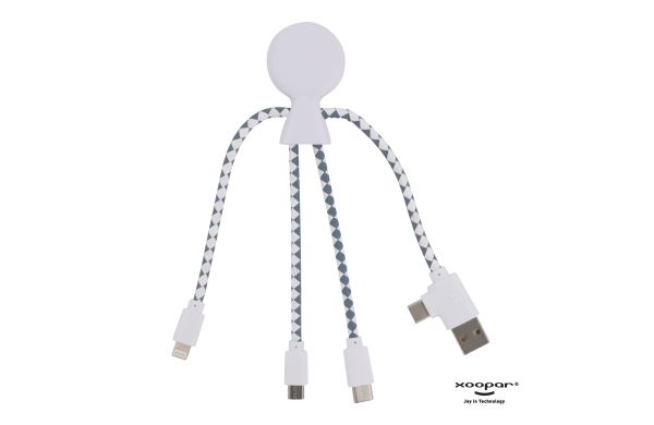 2081  Xoopar Mr. Bio Charging cable, weiss