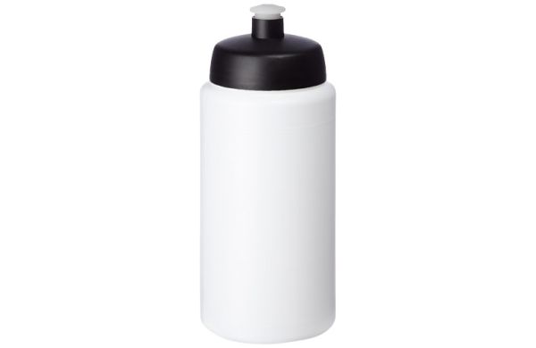 Baseline® Plus grip 500 ml Sportflasche mit Sportdeckel - weiss, schwarz 
