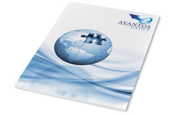 Desk-Mate® A4 Notizblock, Wickelumschlag - weiss 