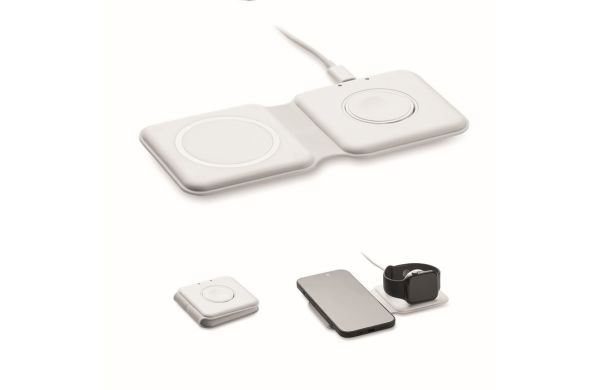 FLIP 2in1 faltbare Ladestation 15W, weiß