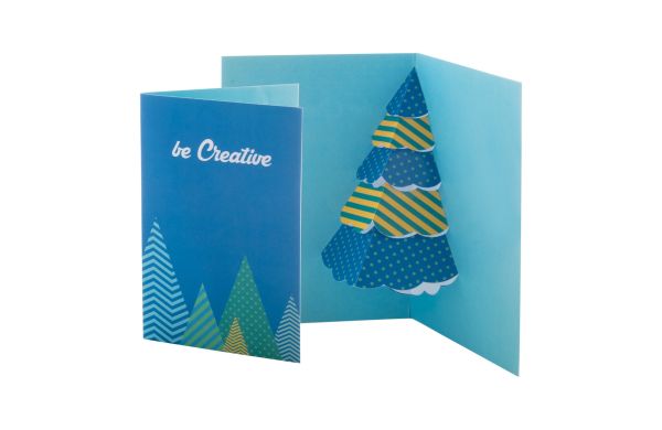 3D Weihnachtskarte Weihnachtsbaum Dimensions, weiß