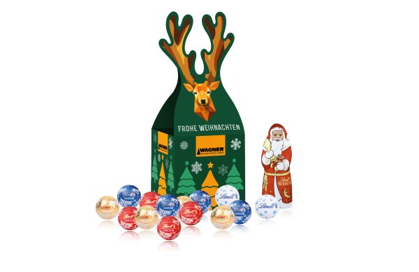 3D Präsent „Rentier“ mit süßer Füllung