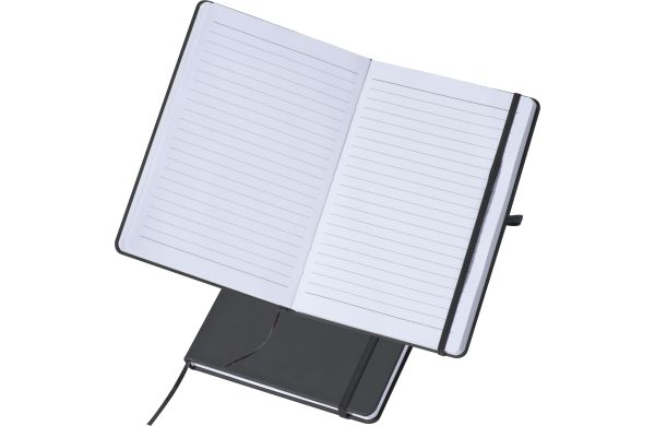 A5 Notizbuch mit linierten Seiten - schwarz