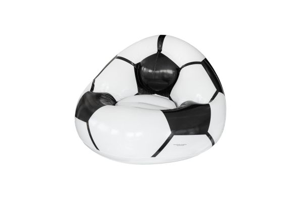 Aufblasbarer Fußballsessel "Coach", schwarz/weiss