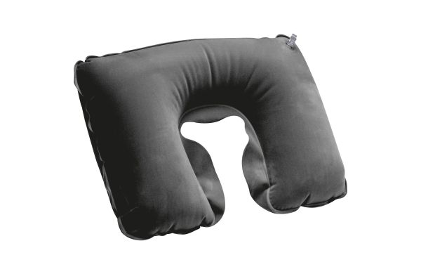 Aufblasbares Nackenkissen mit Etui - schwarz