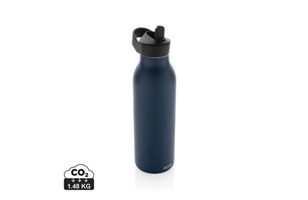Avira Ara RCS Re-Steel Fliptop Wasserflasche 500ml, navy blau