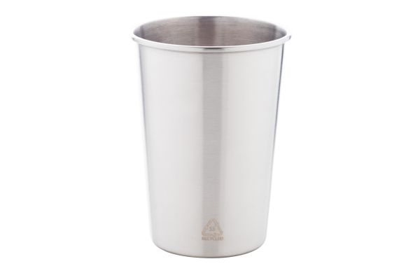 Becher aus recyceltem Edelstahl Redisha Mono, silber