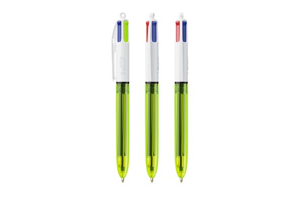 BIC 4 Colours Fluo Kugelschreiber, Transparentes Gelb