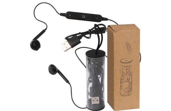 Bluetooth Kopfhörer mit Lautstärkeregulierung - schwarz