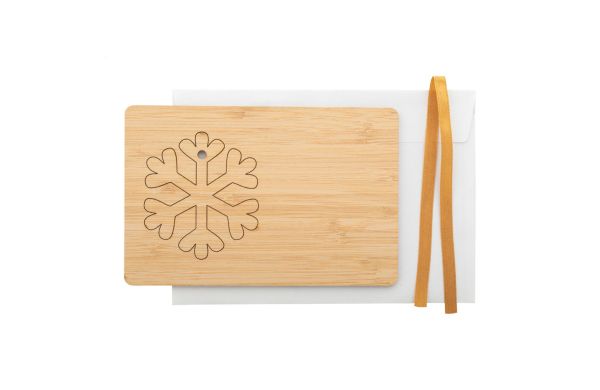 BooCard Weihnachtskarte, natur, Schneeflocke